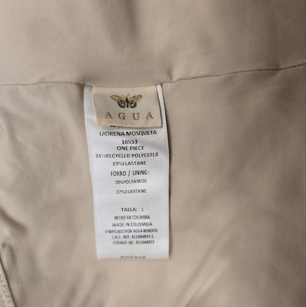 AGUA By Agua Bendita Morena Mosqueta One Piece Swimsuit Size L - Picture 8 of 9